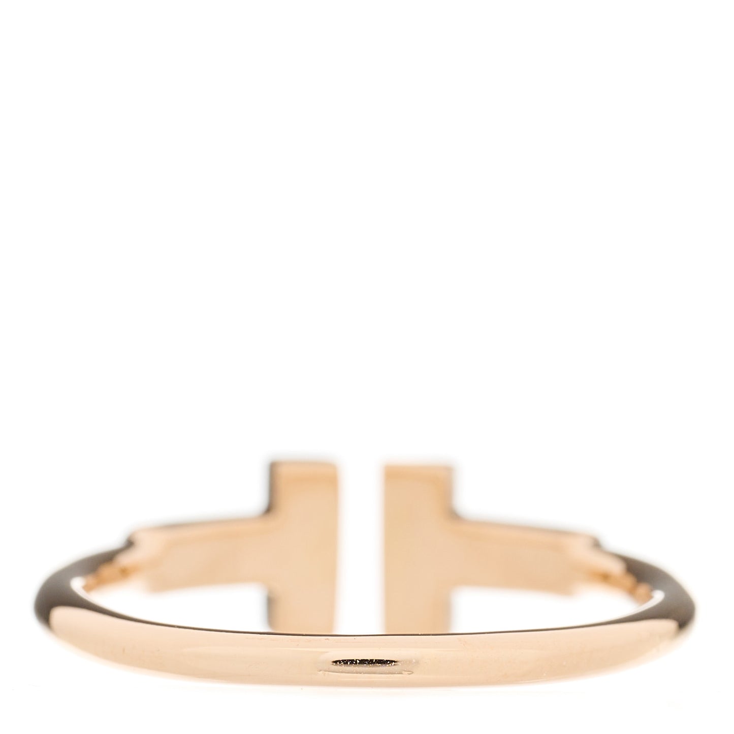 18K Rose Gold Diamond T Wire Ring 50 5.5