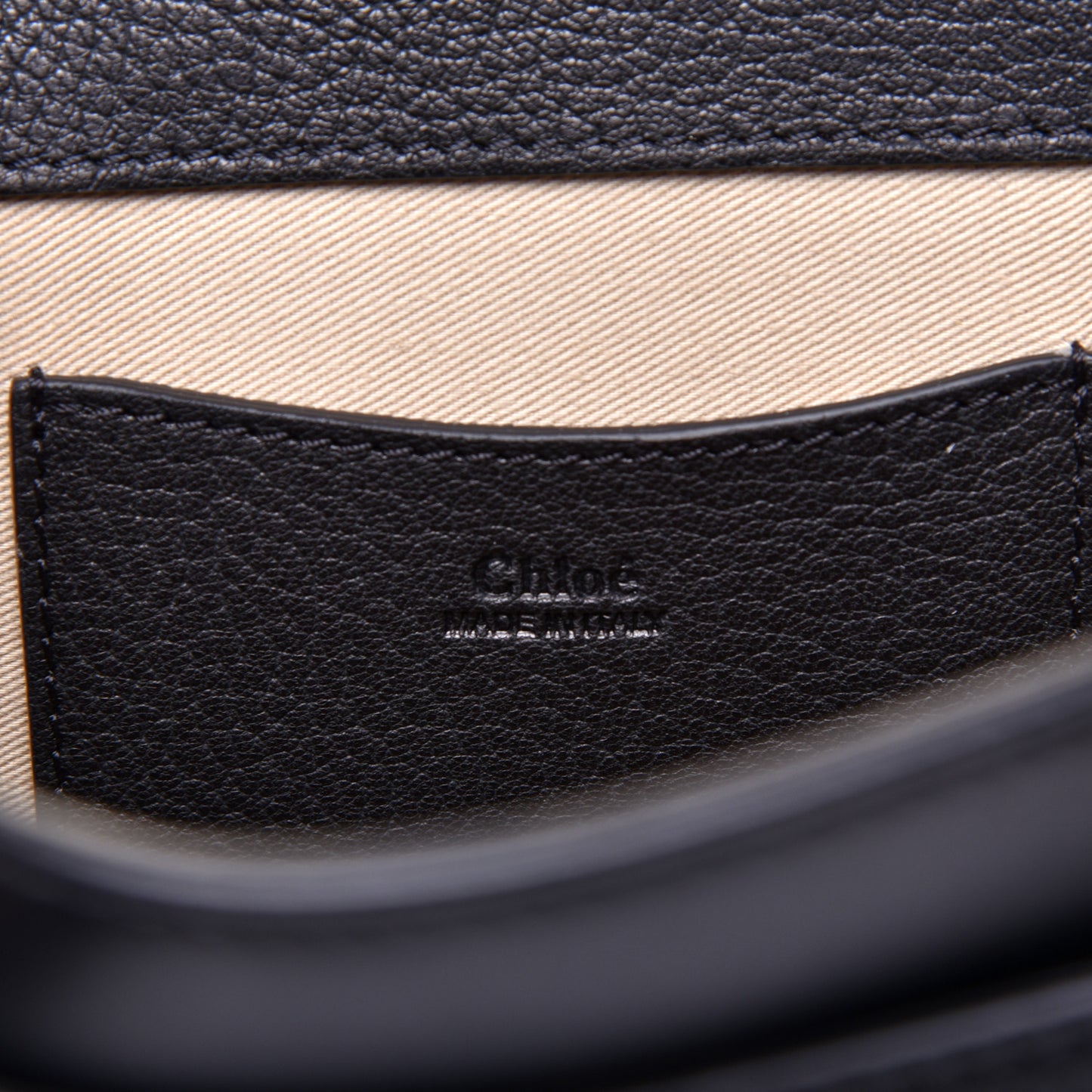 Grained Calfskin Large Tess Bag Black