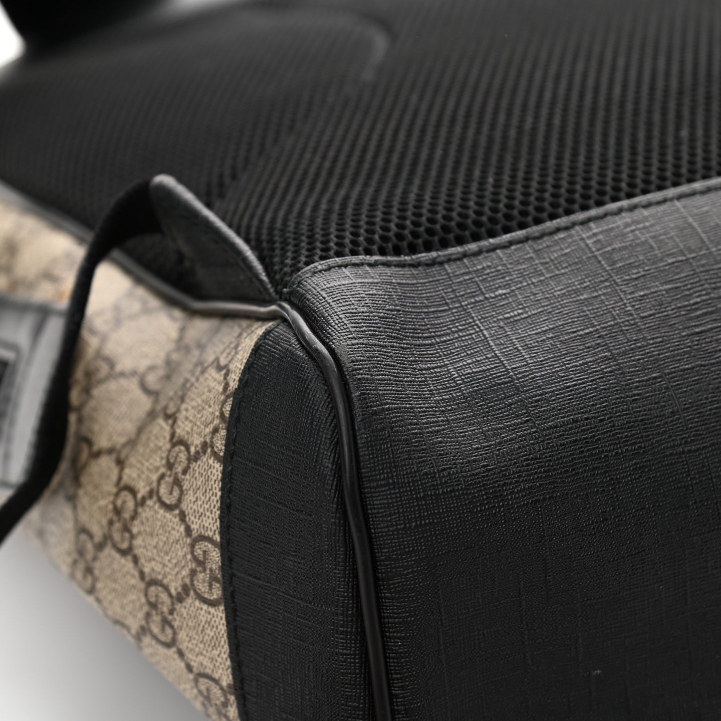 GG Supreme Monogram Medium Backpack Black