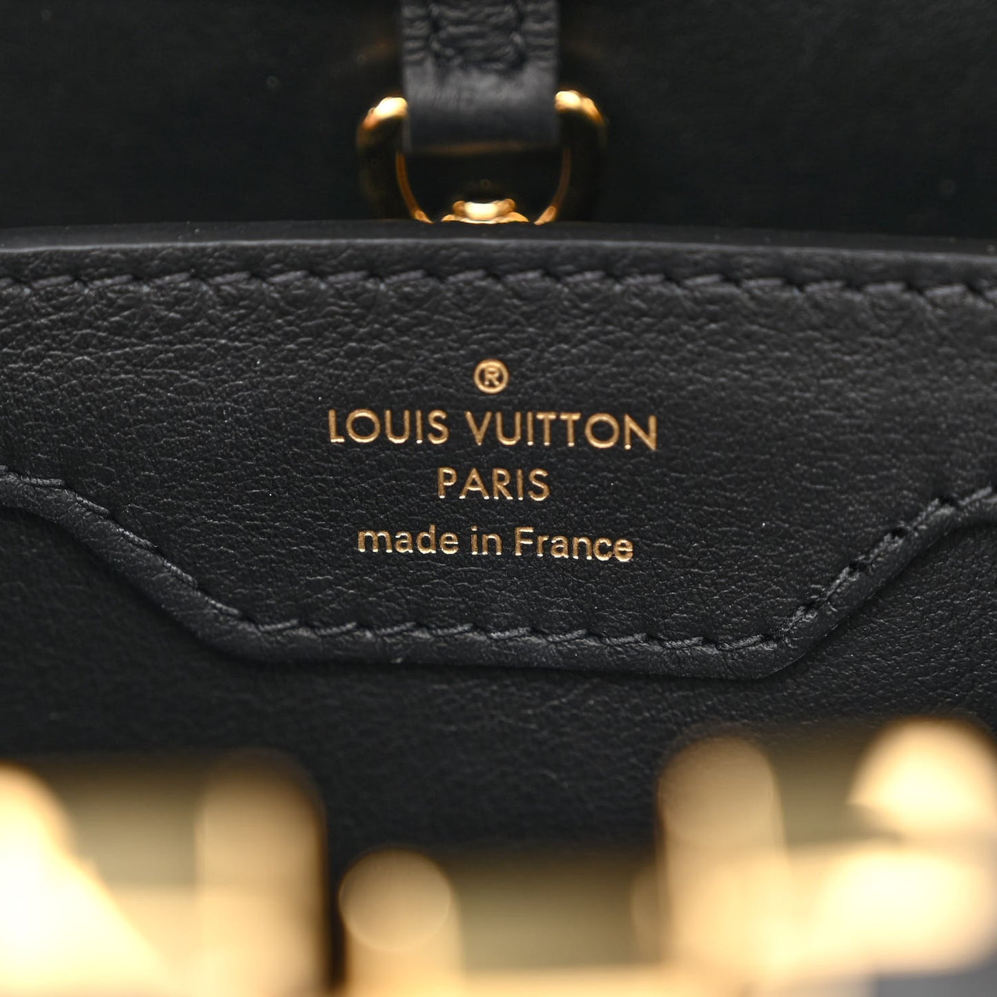Tufted Lambskin Capucines BB Black