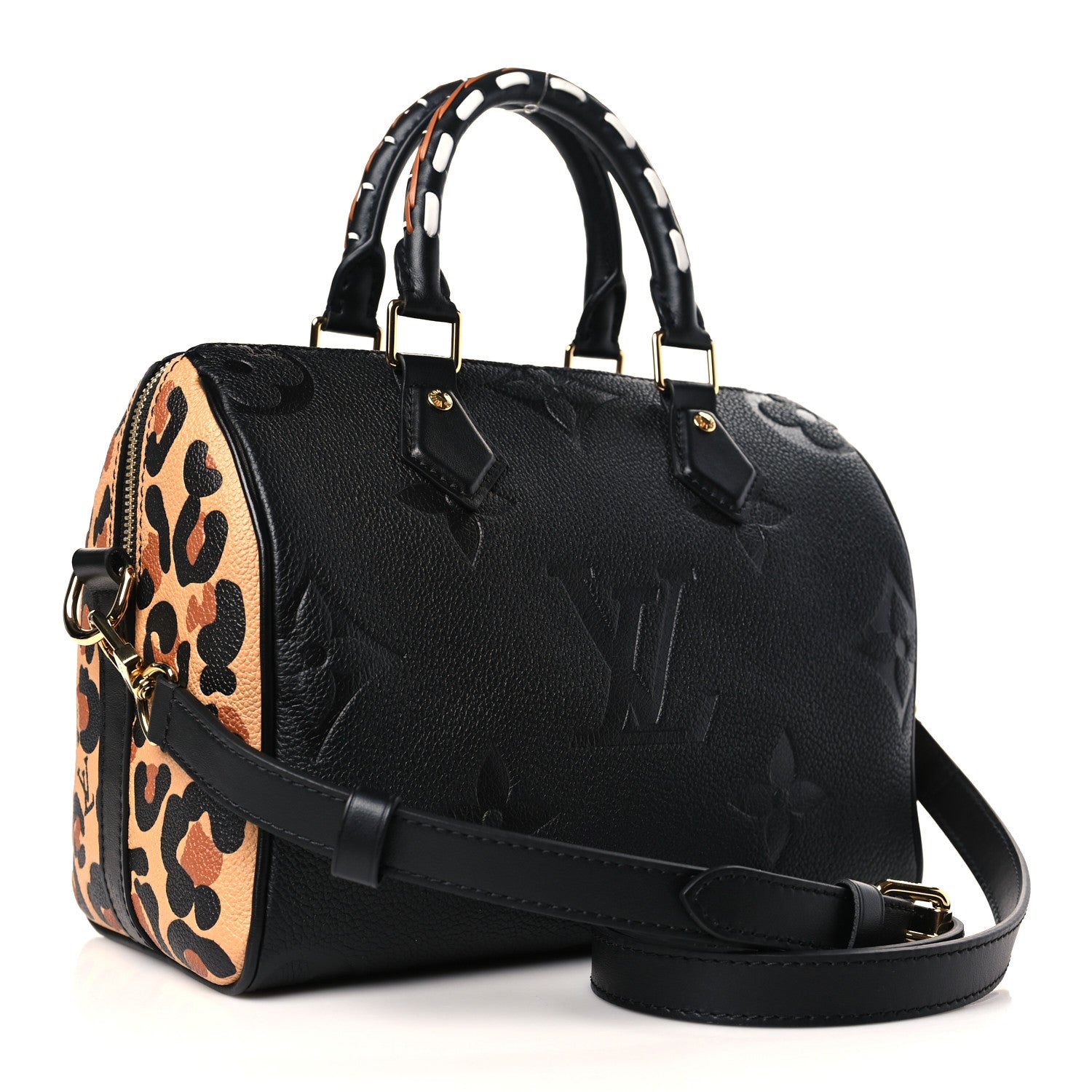 Louis Vuitton Empreinte Monogram Giant Wild At Heart Speedy Bandouliere 25 Black 3 of 8