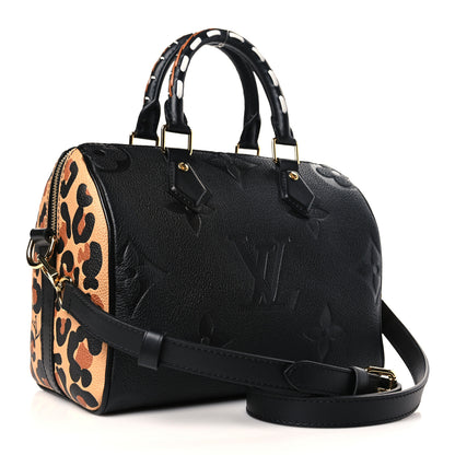 Louis Vuitton Empreinte Monogram Giant Wild At Heart Speedy Bandouliere 25 Black 3 of 8