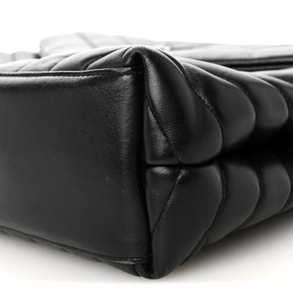 Saint Laurent Calfskin Y Quilted Monogram Medium Loulou Chain Satchel Black 10 of 12