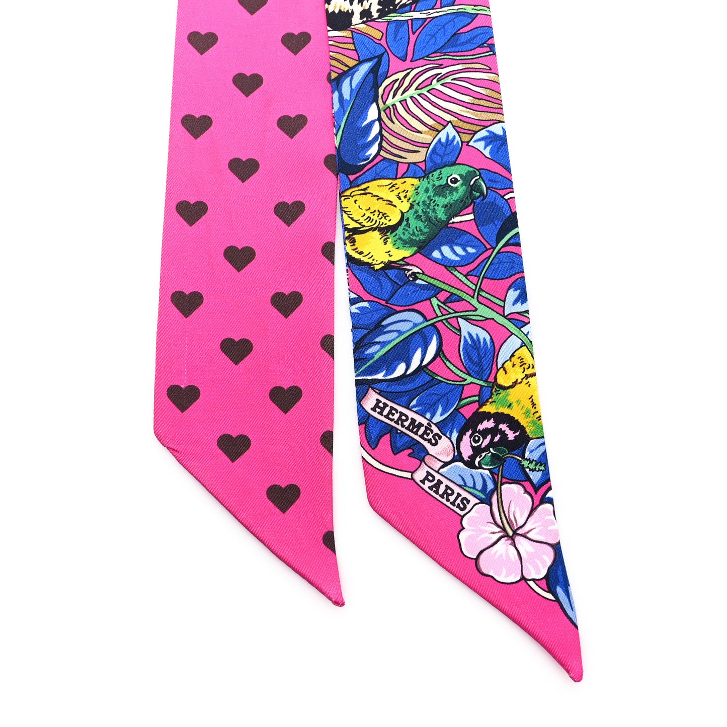 Silk Jungle Love Love Twilly  Rose Vif Bleu Roy