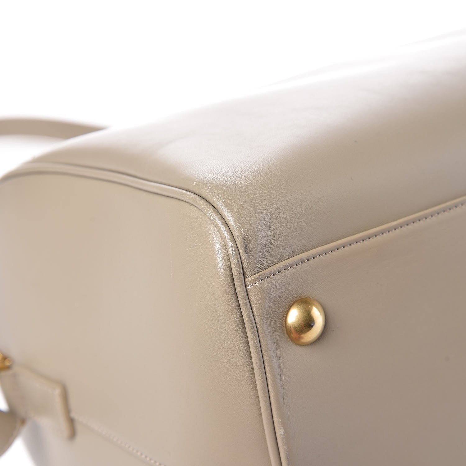 Saint Laurent Calfskin Classic Duffle 6 Beige Vintage 10 of 13