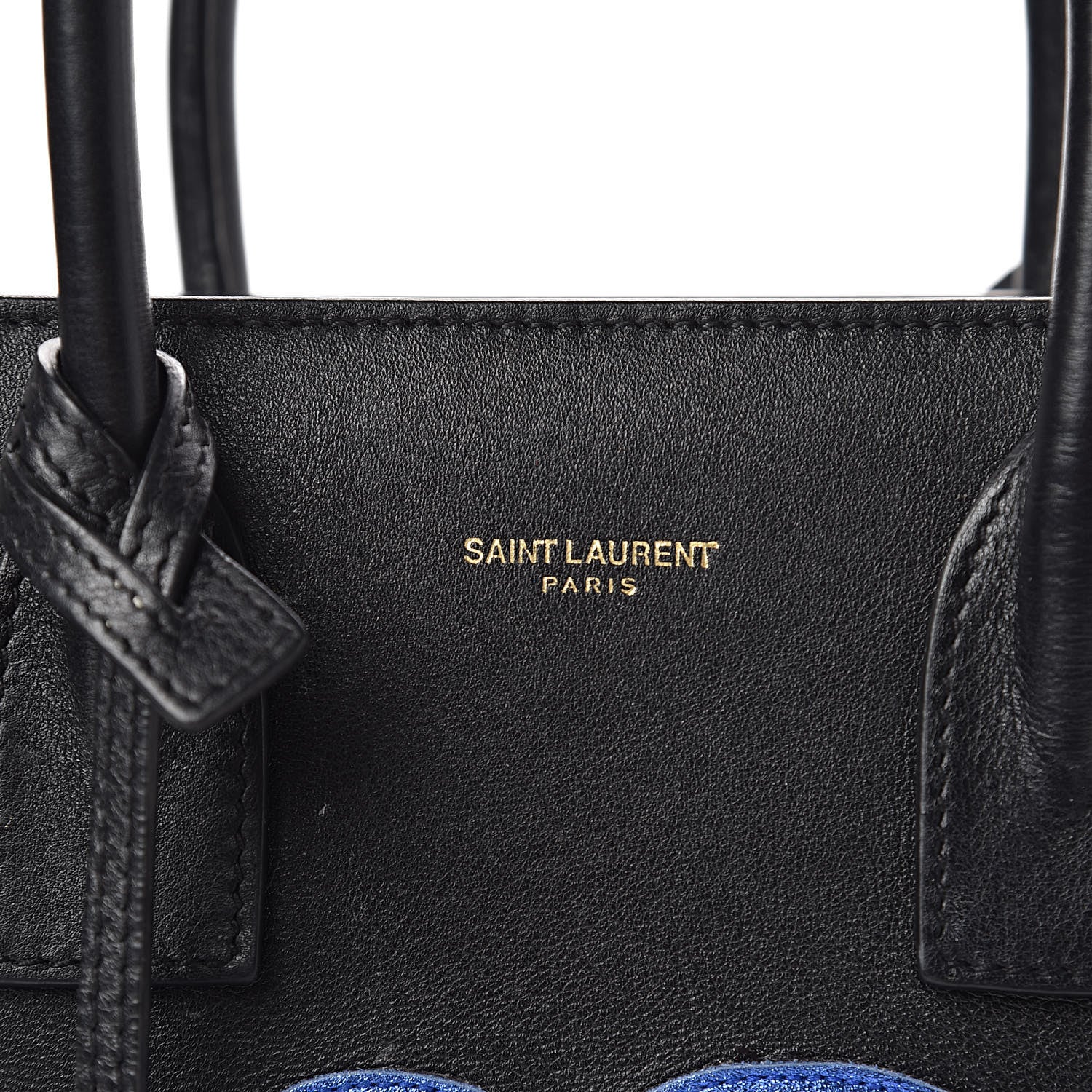 Saint Laurent Calfskin Love Patchwork Baby Sac De Jour Black 12 of 17