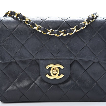 Chanel Lambskin Quilted Mini Square Flap Black 9 of 13