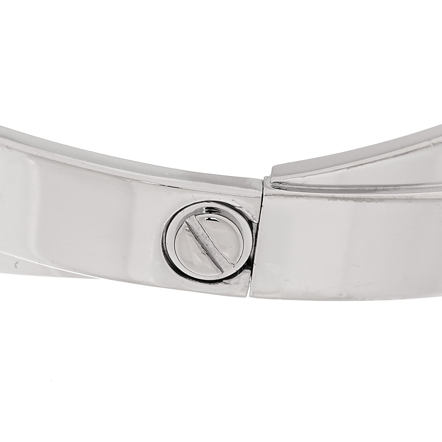 Cartier 18K White Gold 12 Diamond Double LOVE Bracelet 19 9 of 10