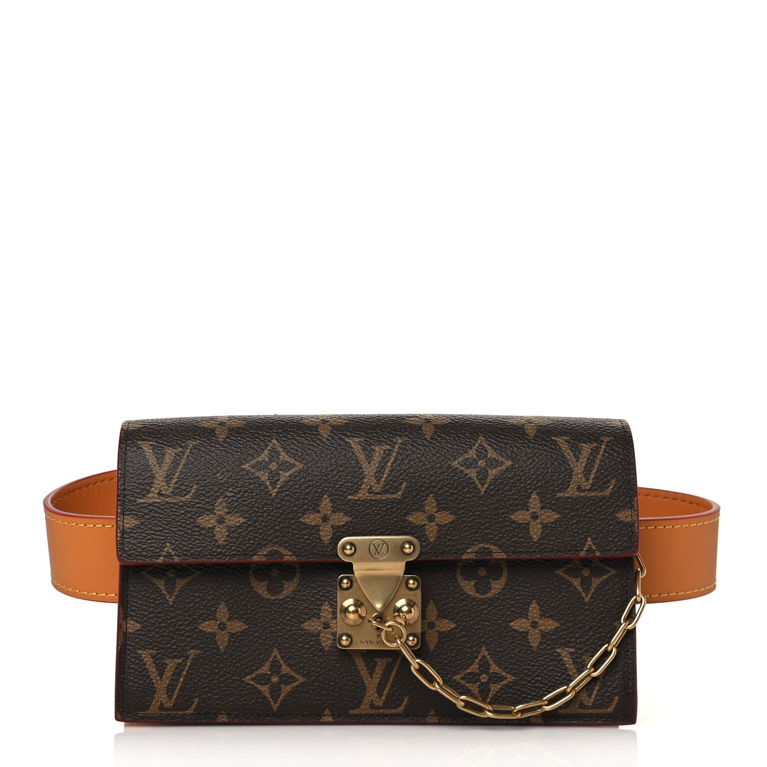 Louis Vuitton Monogram S Lock Belt Pouch MM 1 of 9