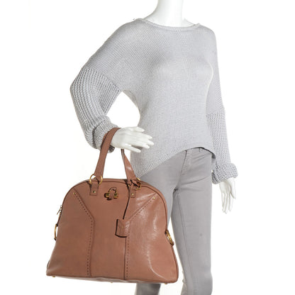 Saint Laurent Leather Oversized Muse Beige 3 of 10