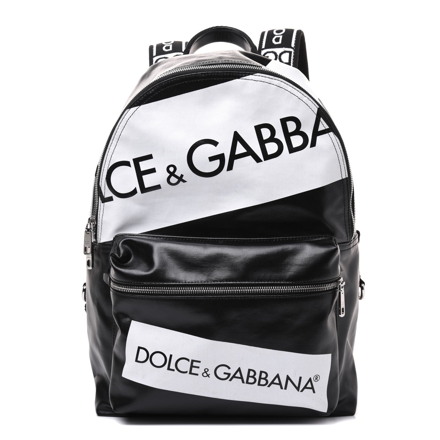 Dolce & Gabbana Calfskin Coated Canvas Vulcano Backpack Black 1 of 20