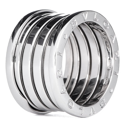 Bulgari 18K White Gold B.Zero1 Five-Band XX Anniversary Ring 55 7.25 4 of 5