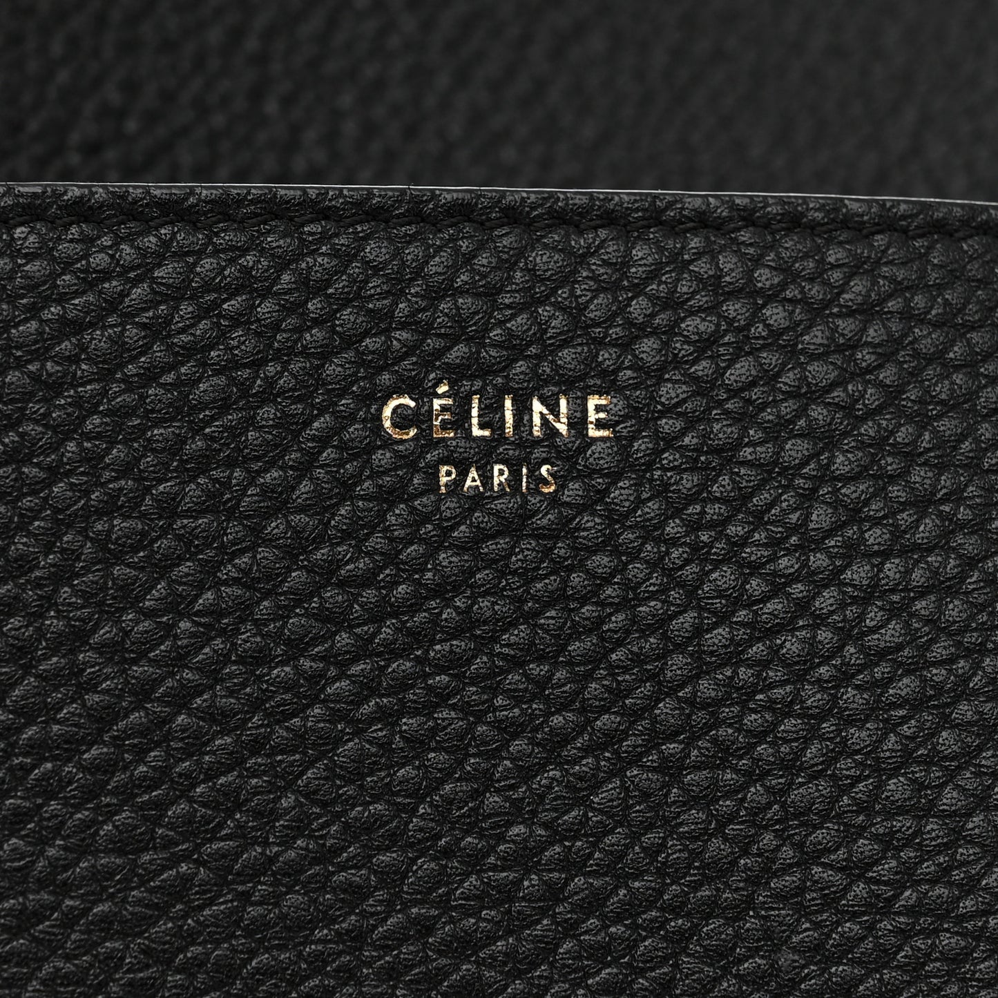 Soft Grained Calfskin Sangle Bucket Bag Black