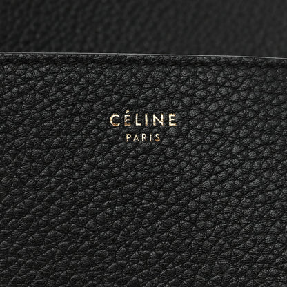 Celine Soft Grained Calfskin Sangle Bucket Bag Black 6 of 13