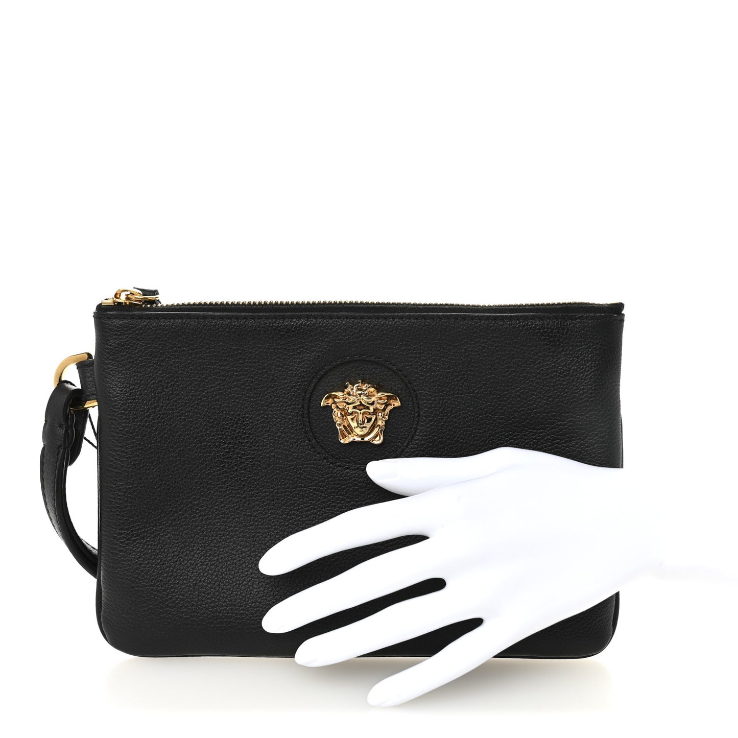 Grained Calfskin La Medusa Pouch Black