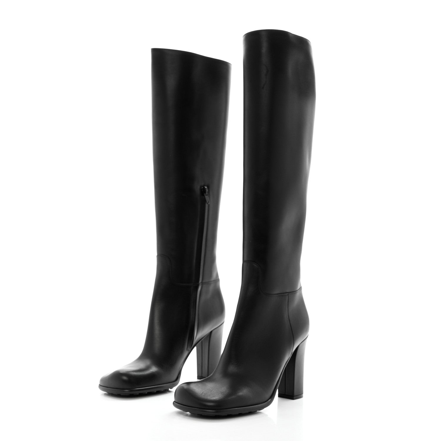 Bottega Veneta Calfskin Storm Knee High Boots 39.5 Black 3 of 9