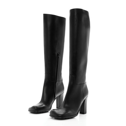 Bottega Veneta Calfskin Storm Knee High Boots 39.5 Black 3 of 9