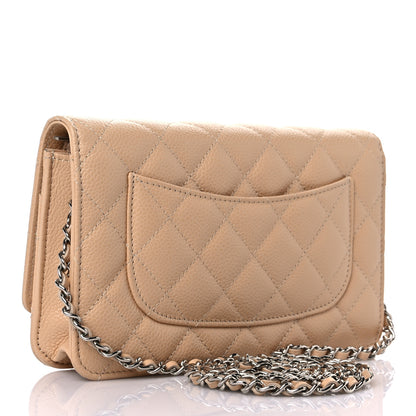 Chanel Caviar Quilted Wallet On Chain WOC Beige 3 of 11