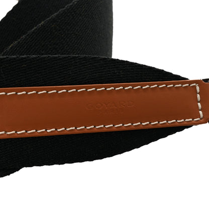 Goyard Canvas Calfskin Adjustable Shoulder Strap Black Gold 4 of 5