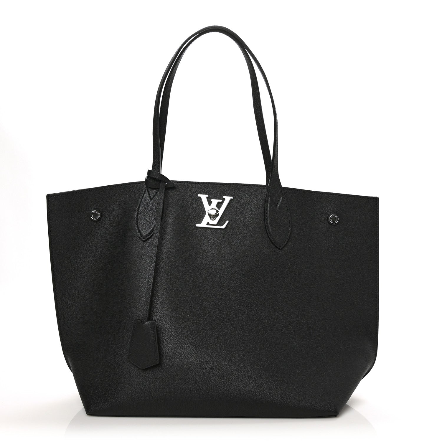 Louis Vuitton Calfskin Lockme Go Tote Black 1 of 6
