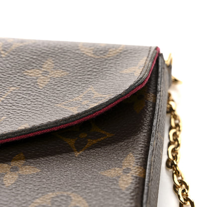 Louis Vuitton Monogram Pochette Felicie Chain Wallet Fuchsia 15 of 16