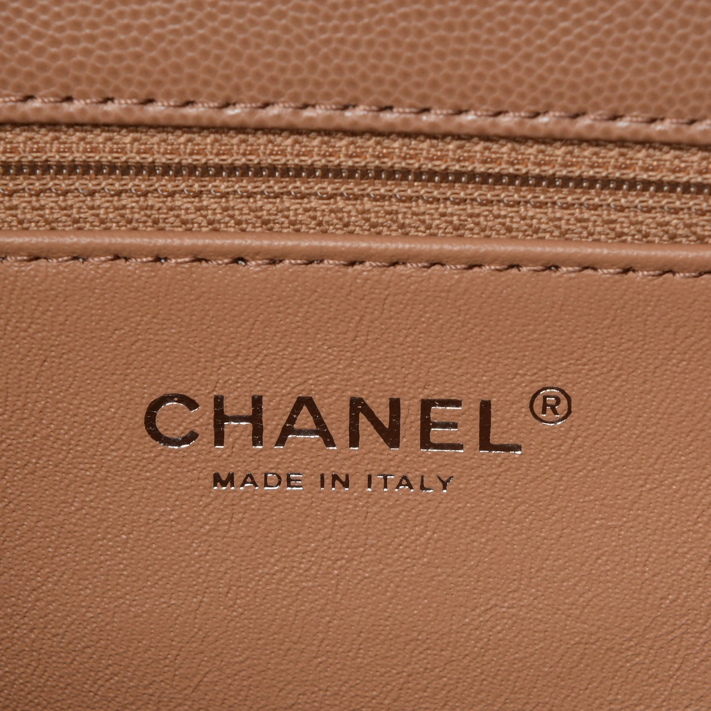 Caviar Lizard Quilted Large Coco Handle Flap Beige
