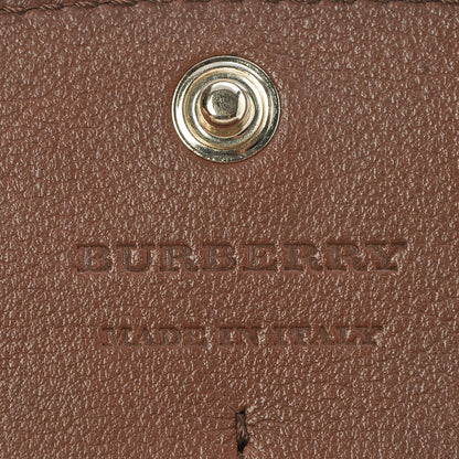 Burberry Calfskin Horseferry Check Porter Continental Wallet Tan 6 of 7