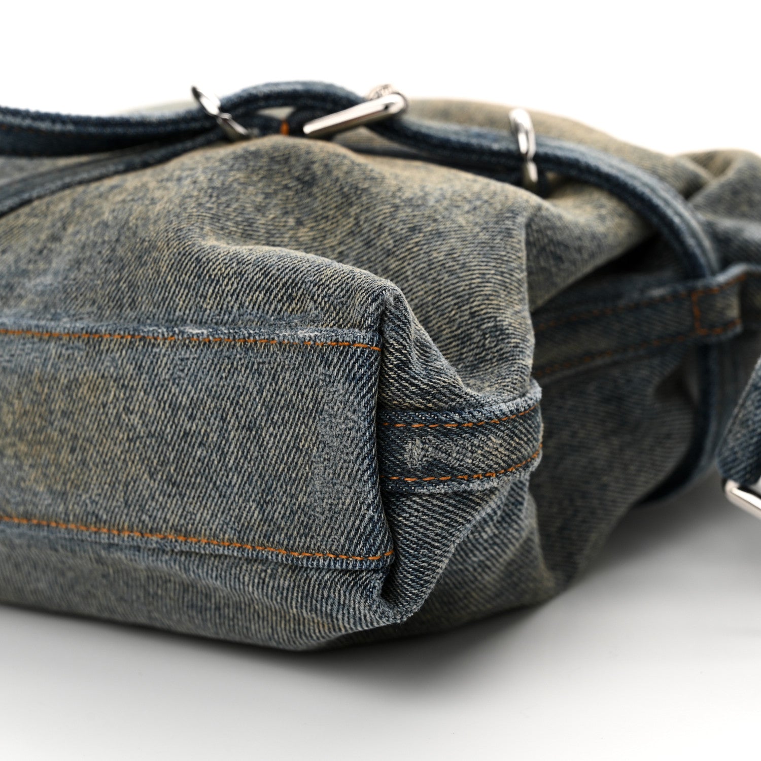 Givenchy Washed Denim Medium Voyou Bag Military Blue 10 of 13