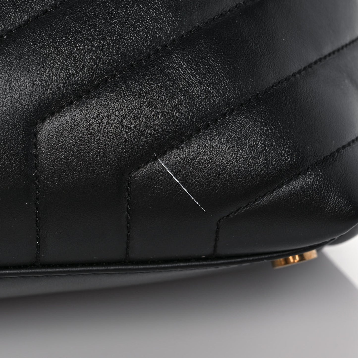 Calfskin Y Quilted Monogram Large Loulou Chain Satchel Black