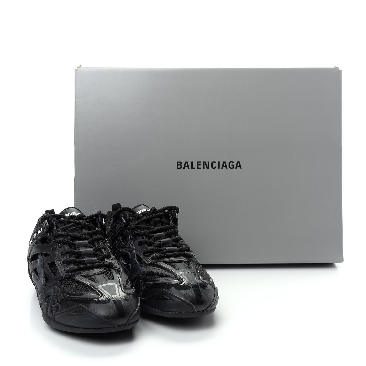 Balenciaga Mesh Rubber Womens Drive Sneakers 37 Black 11 of 11