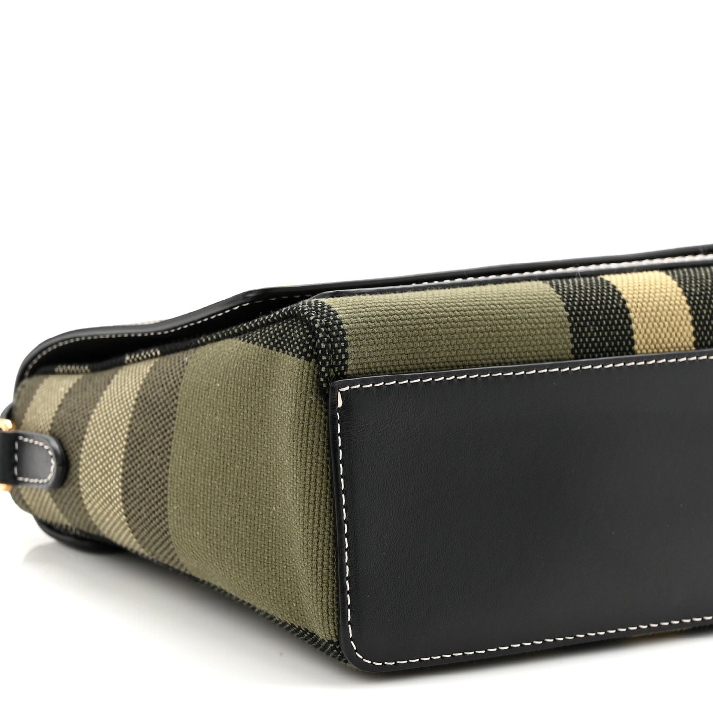 Calfskin Tartan Note Crossbody Bag Military Green