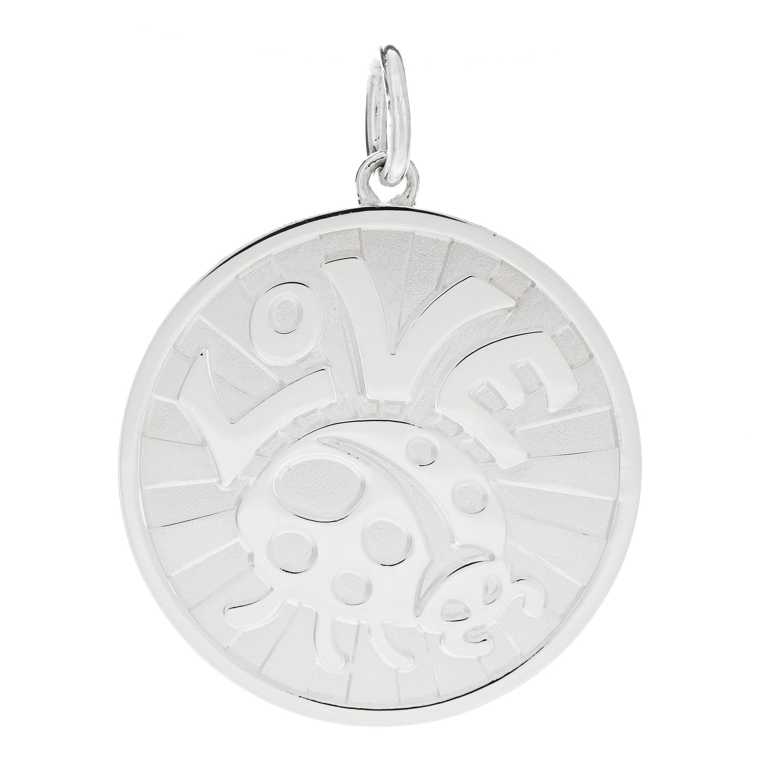 Tiffany Sterling Silver Love Bugs Round Tag Charm 1 of 5