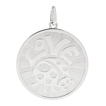 Tiffany Sterling Silver Love Bugs Round Tag Charm 1 of 5