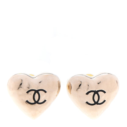 Chanel CC Heart Earrings Gold 1 of 4