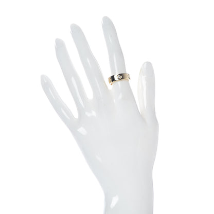 Cartier 18K Yellow Gold 3 Diamond 5.5mm LOVE Ring 51 5.75 2 of 7