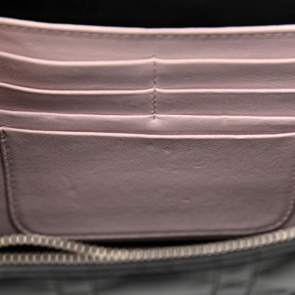 Christian Dior Lambskin Cannage Miss Dior Promenade Pouch Black 8 of 13
