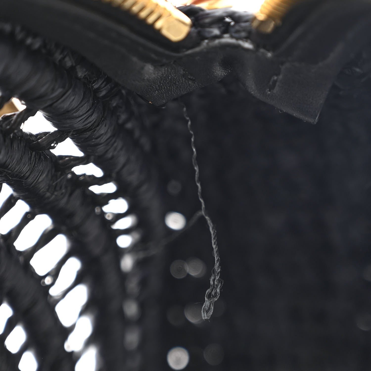 Saint Laurent Raffia Sac Round Black 7 of 10