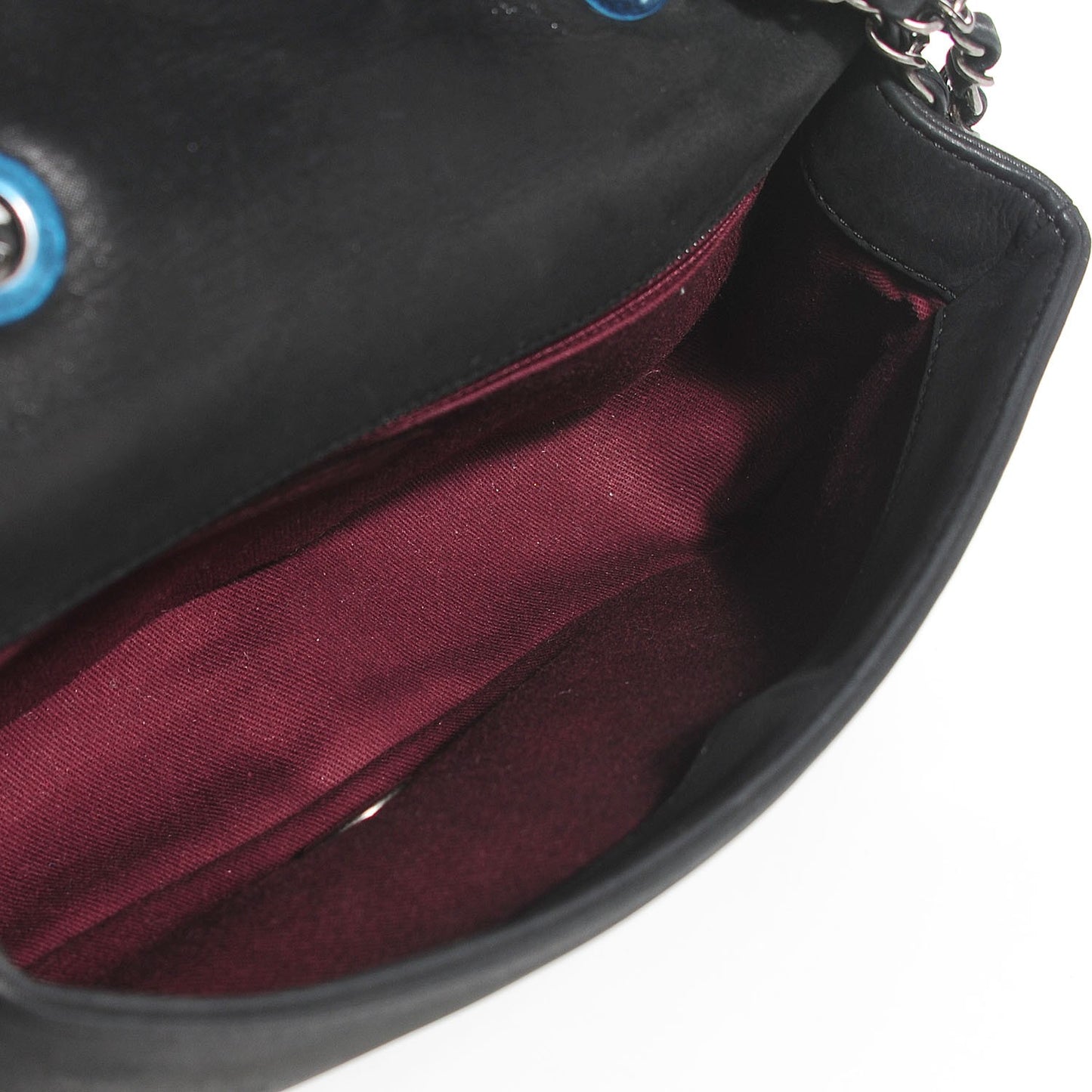 Calfskin Diamond Embossed New Chic Flap Black