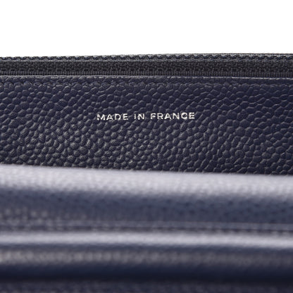 Chanel Caviar Quilted Wallet On Chain WOC Navy Blue 7 of 8