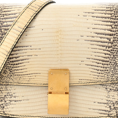 Celine Lizard Medium Classic Box Flap Bag Natural 7 of 10
