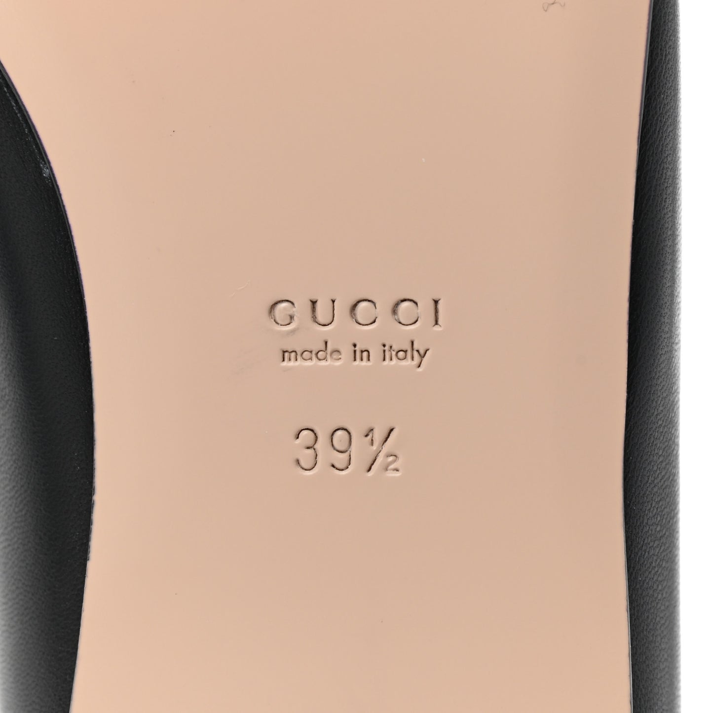 Nappa Deva Horsebit Chain Embellished Flats 39.5 Black