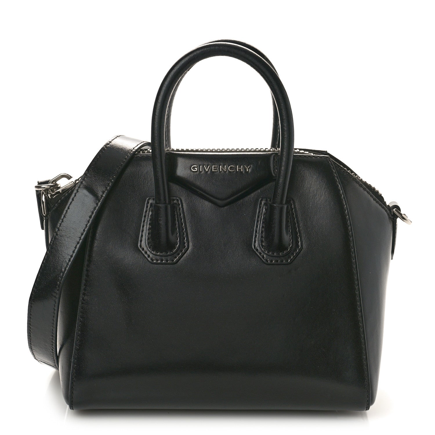 Givenchy Shiny Lord Calfskin Mini Antigona Black 1 of 12