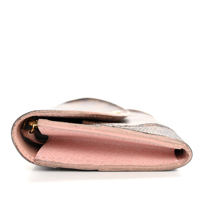 Louis Vuitton Damier Ebene Caissa Wallet Rose Ballerine 16 of 17