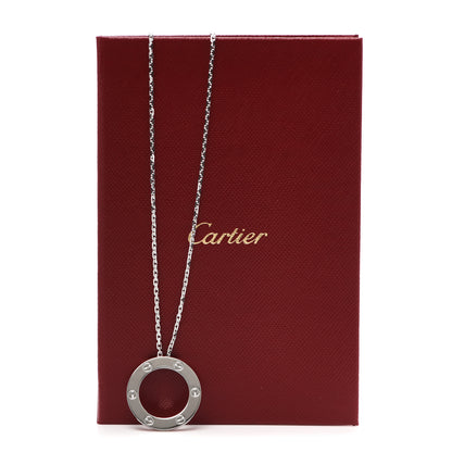 Cartier 18K White Gold LOVE Pendant Necklace 6 of 6