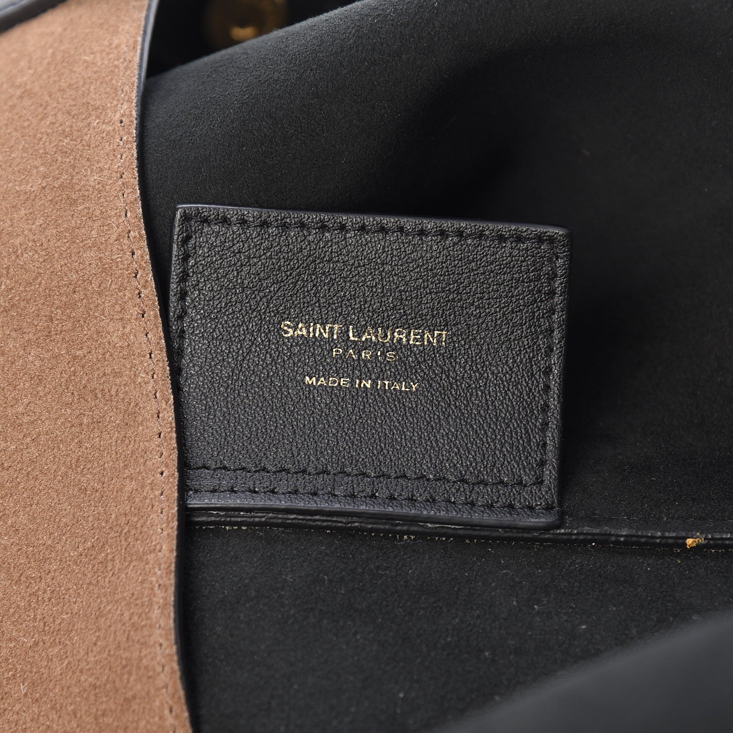 Saint Laurent Suede East West Shopping Tote Beige Black 7 of 10