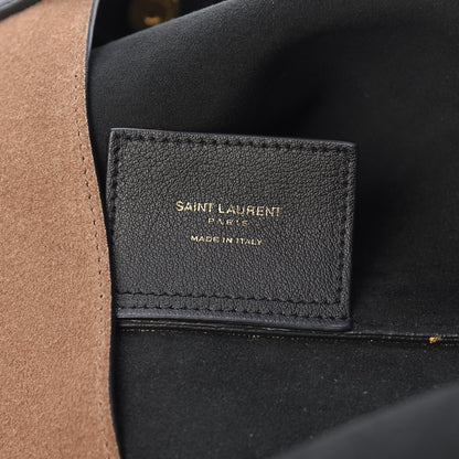 Saint Laurent Suede East West Shopping Tote Beige Black 7 of 10