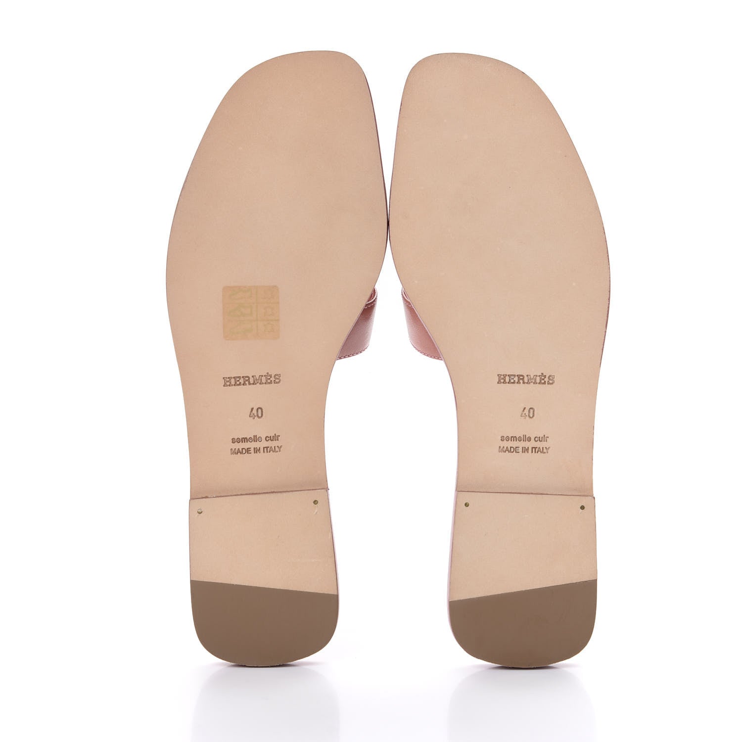 Hermes Goatskin Oran Sandals 40 Rouge Blush 5 of 10