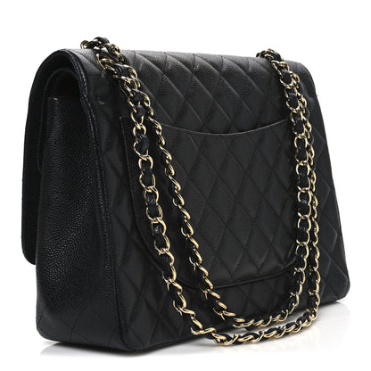 Chanel Caviar Quilted Maxi Double Flap Black 3 of 11