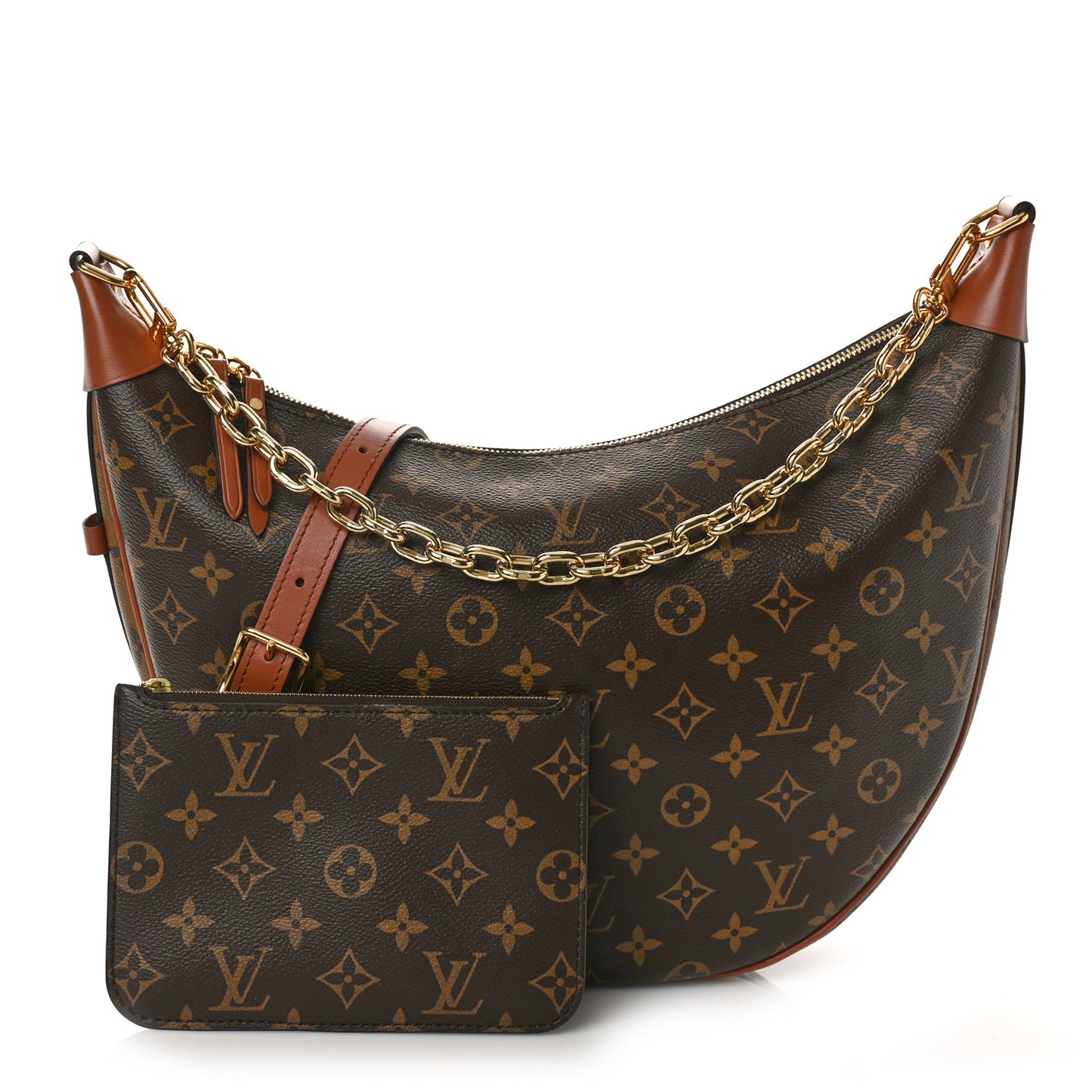 Reverse Monogram Loop Hobo