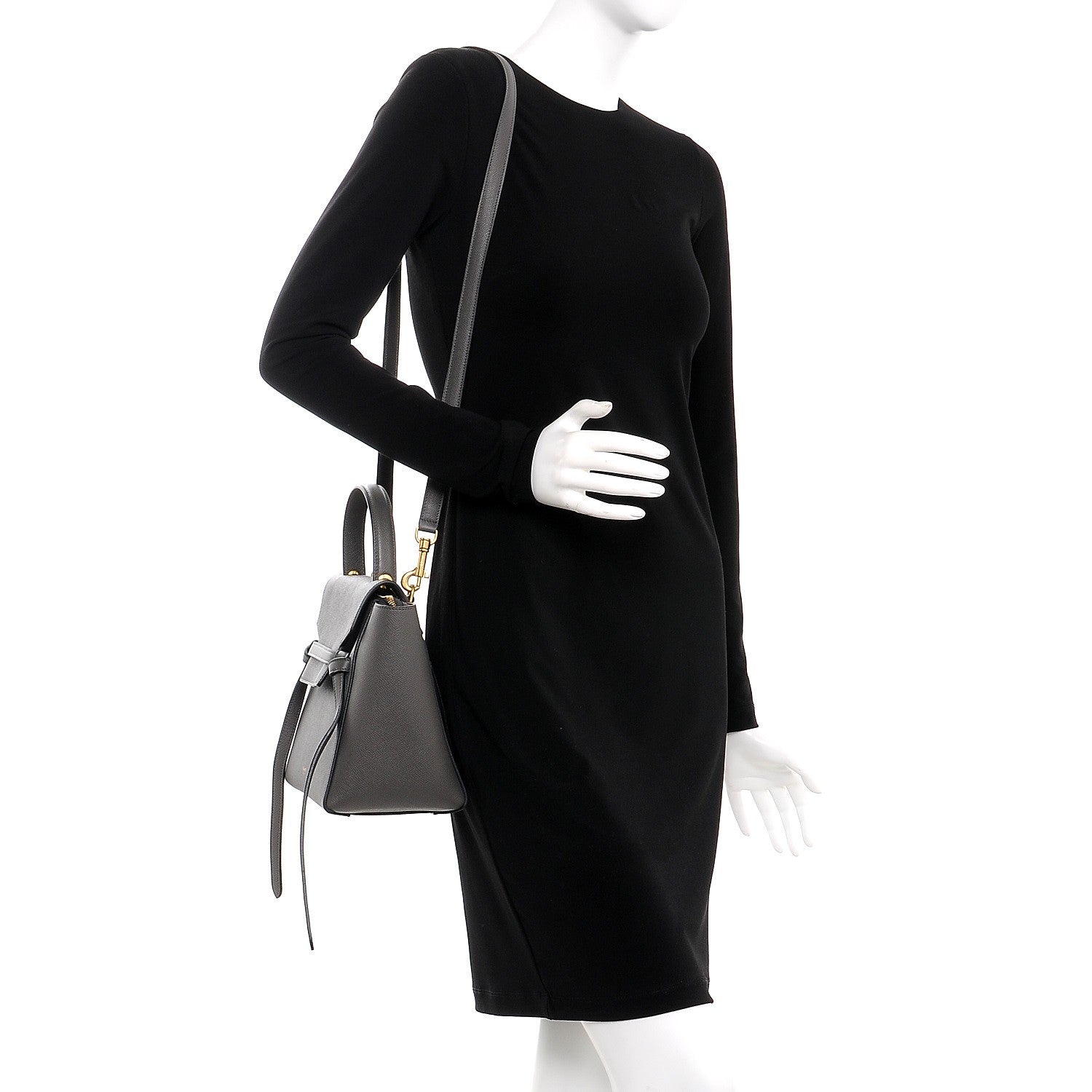 Celine Grained Calfskin Micro Belt Bag Grey 2 of 6